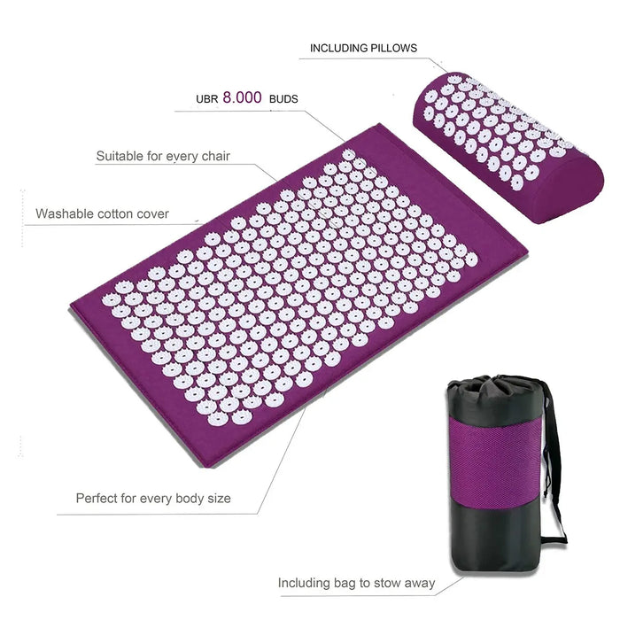 Acupressure Yoga Massage Mat For Stress Relief And Back Pain Relief