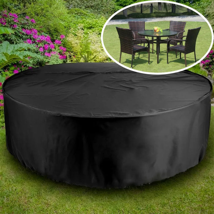 Outdoor Garden Furniture Cover Round Table Chair Set Waterproof Oxford Wicker Sofa Protection Patio Rain Snow Dustproof Covers