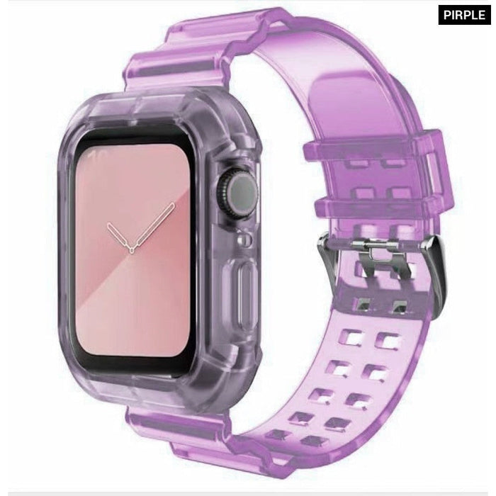 Silicone Transparent Correa Sport Rubber Strap For Apple Watch