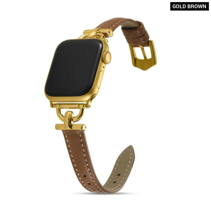 Slim Leather Thin Correa Watchband For Apple Watch