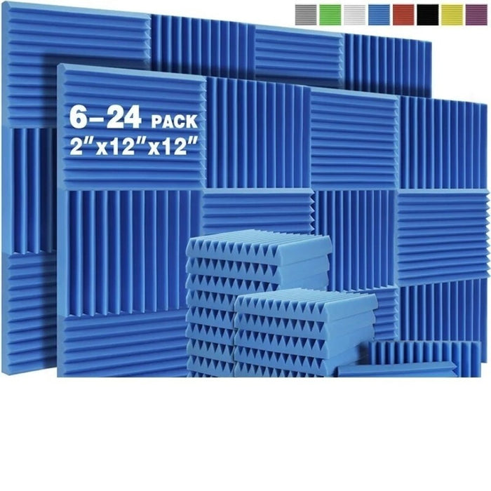 Studio Acoustic Soundproof Foam 6/12/24 Pcs Sound Absorption Treatment Panel KTV Room