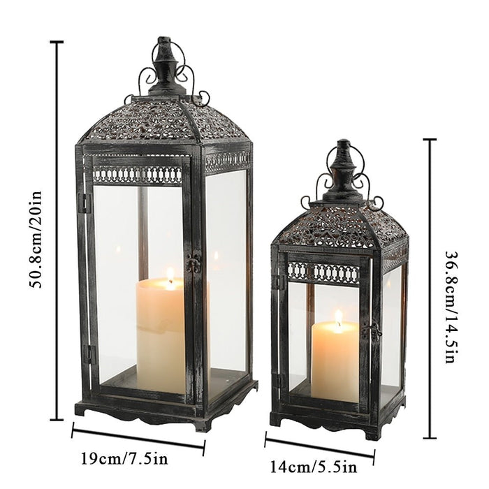 Retro Metal Candle Holders Lantern For Home Decor