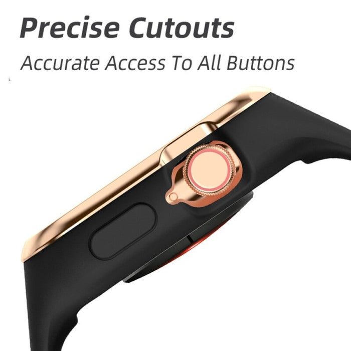 Metal Frame silicone Strap for Apple Watch