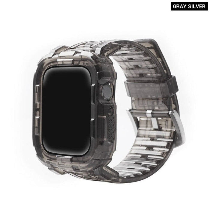 Transparent Silicone Case Rubber Strap for Apple Watch