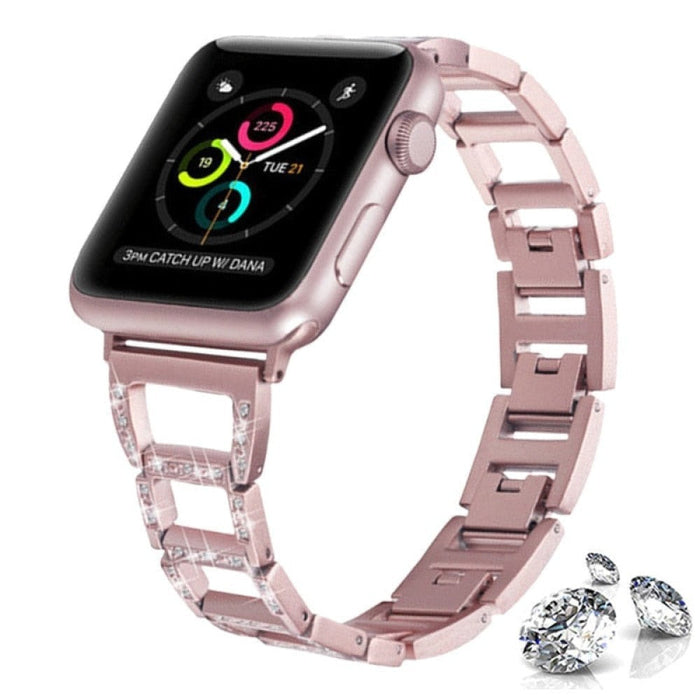 Luxury Metal Diamond Bracelet Strap For Apple Watch Band