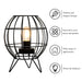 Metal Cage Black Table Lamp For Bedroom