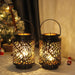 2pcs Metal Hanging Candle Holder Lanterns With Handle