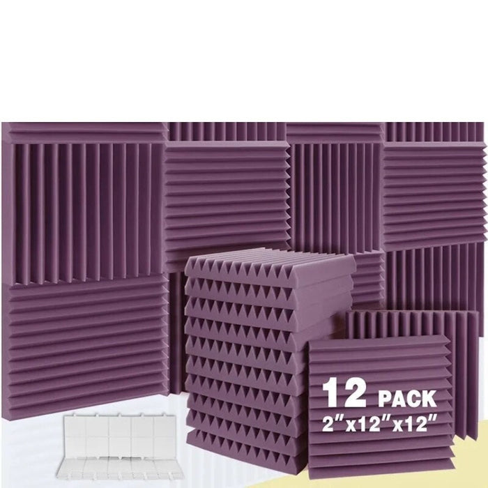 Self Adhesive Sound Absorbing Panel 12 Pcs House Isolation Wall Soundproof Foam Sponge Pad Ktv Room Studio Acoustic Foam Panels