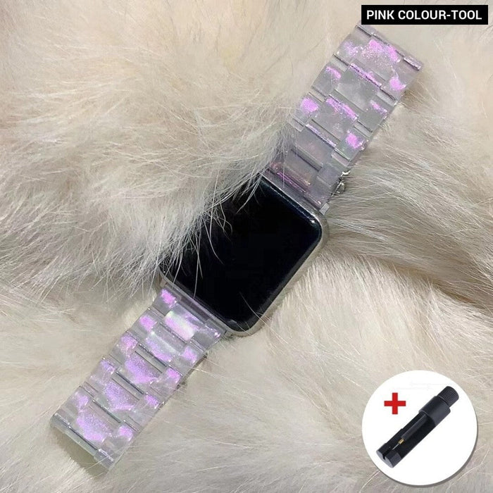 Resin Transparent Bracelet Strap For Apple Watch