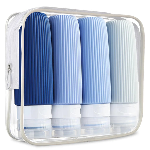 4pc Silicone Tsa Approved Portable Bpa Free Leak-proof