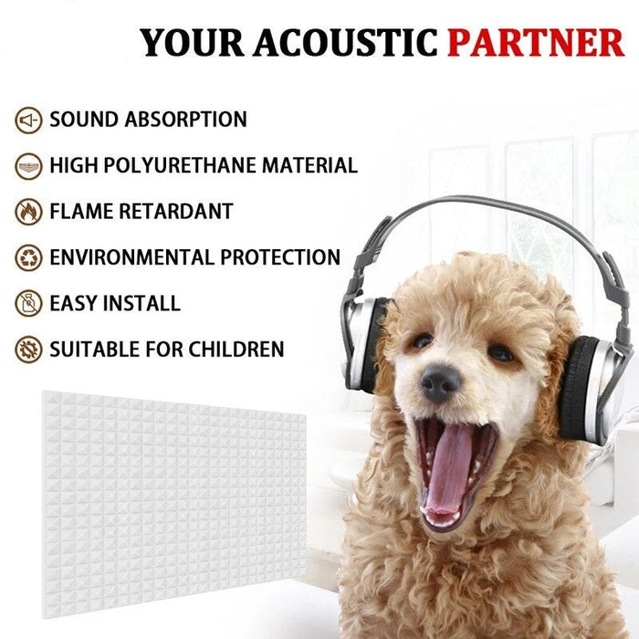 Pyramid studio acoustic foam Panel 6 12 24 Pcs  Acoustic Panel For Music Studio Wall Soundproof Sponge Pad Home Decoration