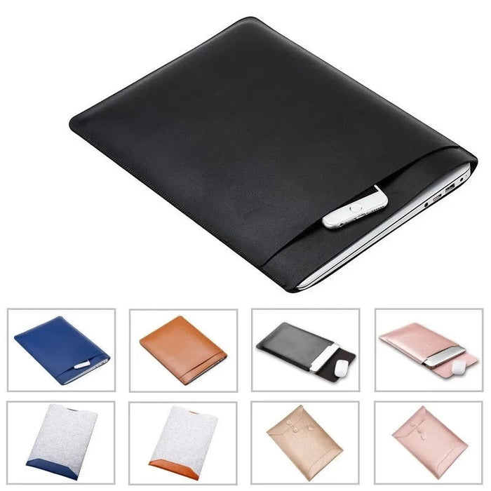 For Macbook Air Pro Retina M1 11,12,13 Inch Pu Leather Sleeve Case Notebook Tablet Laptop Bag