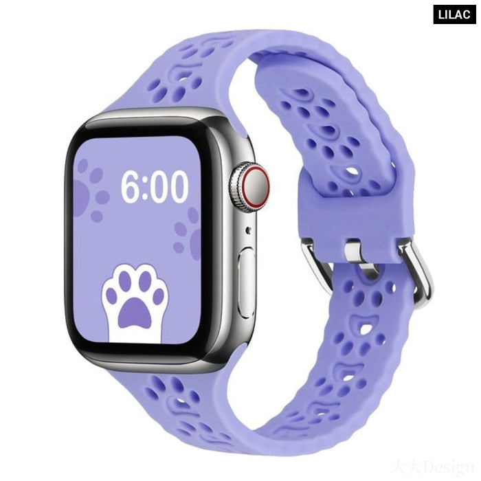 Narrow Thin Silicone Band for Apple Watch