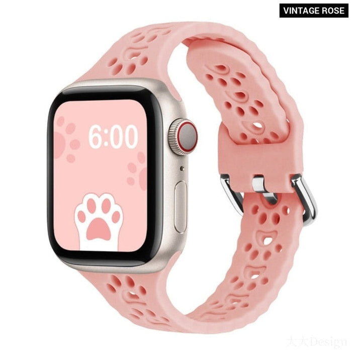 Narrow Thin Silicone Band for Apple Watch