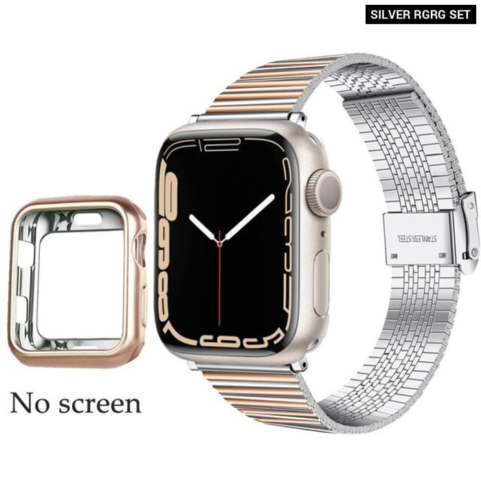 Stainless Steel Strap for Apple Multicolour Watch