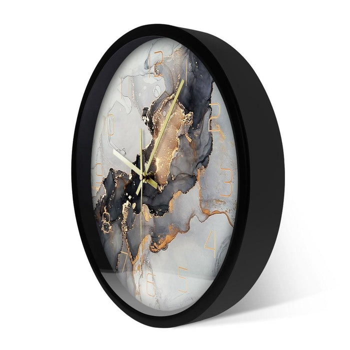 Abstract Alcohol Ink Printed Wall Clock Modern Art Marble