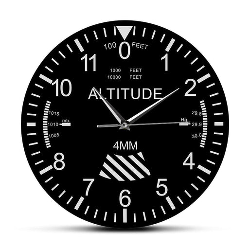 Altimeter Wall Clock Tracking Pilot Air Plane Altitude