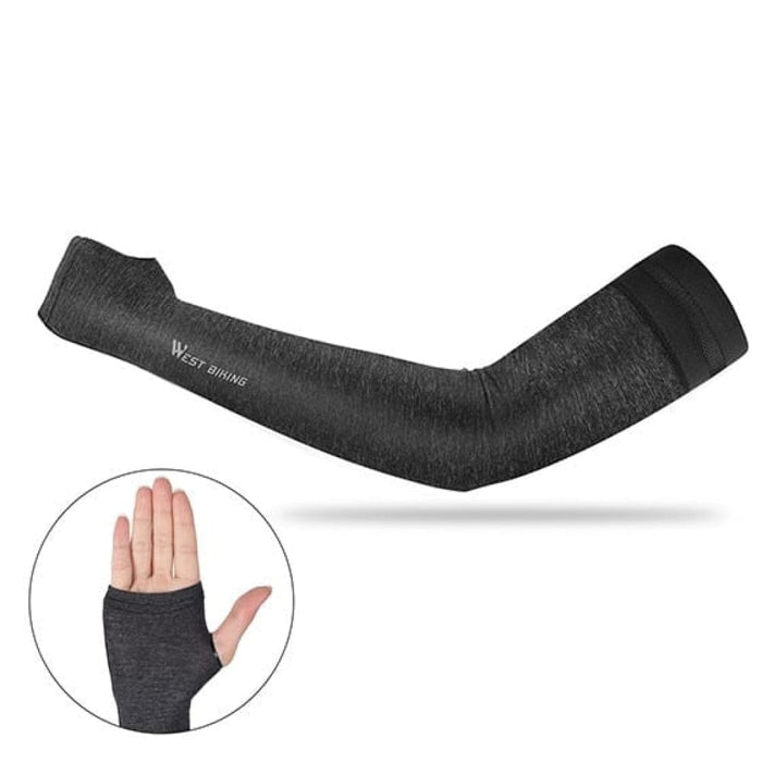 Anti-slip Bandage Design Arm Sleeves With Finger Holes