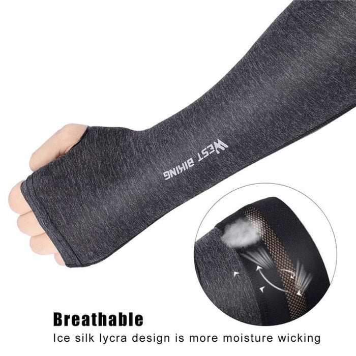 Anti-slip Bandage Design Arm Sleeves With Finger Holes