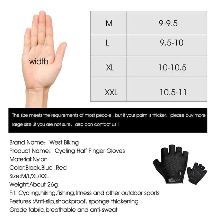 Anti-slip Half Finger Comfortable Breathable Gloves