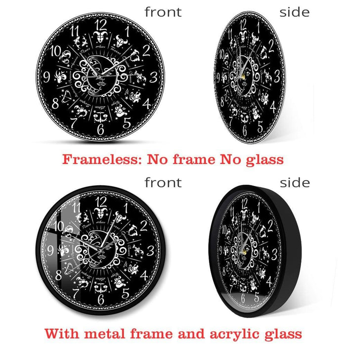 Antique Style Fantastic Signs Of The Horoscope Wall Clock