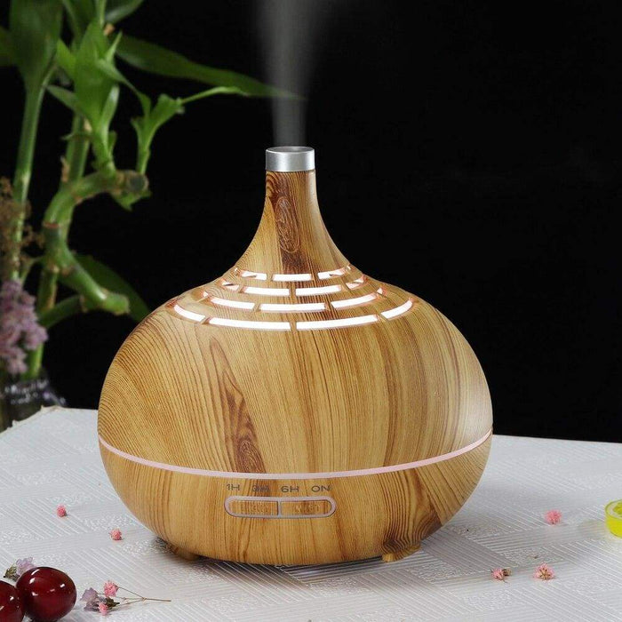 Aroma Diffuser Humidificador 400ml Wood Grain Equipped