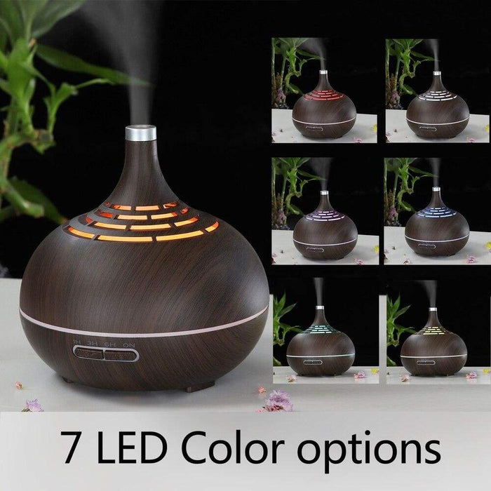 Aroma Diffuser Humidificador 400ml Wood Grain Equipped