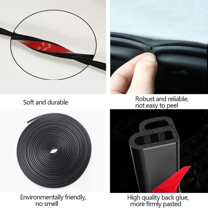 Auto Door Rubber Seal Strip L-type Double Layer Sealing 