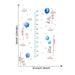 Balloon Bunny Height Measure Ruller Wall Stickers Chart For