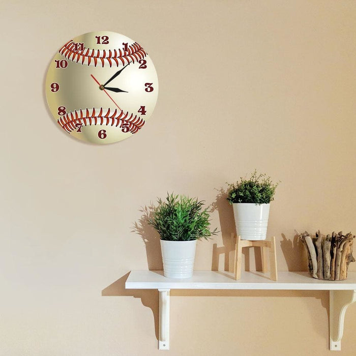 Baseball Custom Name 3d Wall Clock Sports Room Decor