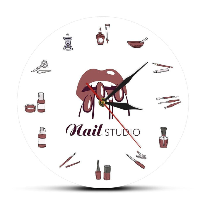 Beauty Shop Nail Spa Studio Custom Wall Clock Pedicure Salon