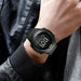 Black Big Numbers Men Watch Waterproof Led Digital Sport