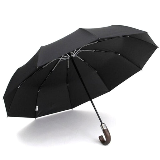 Black Coating Wooden Handle Umbrella