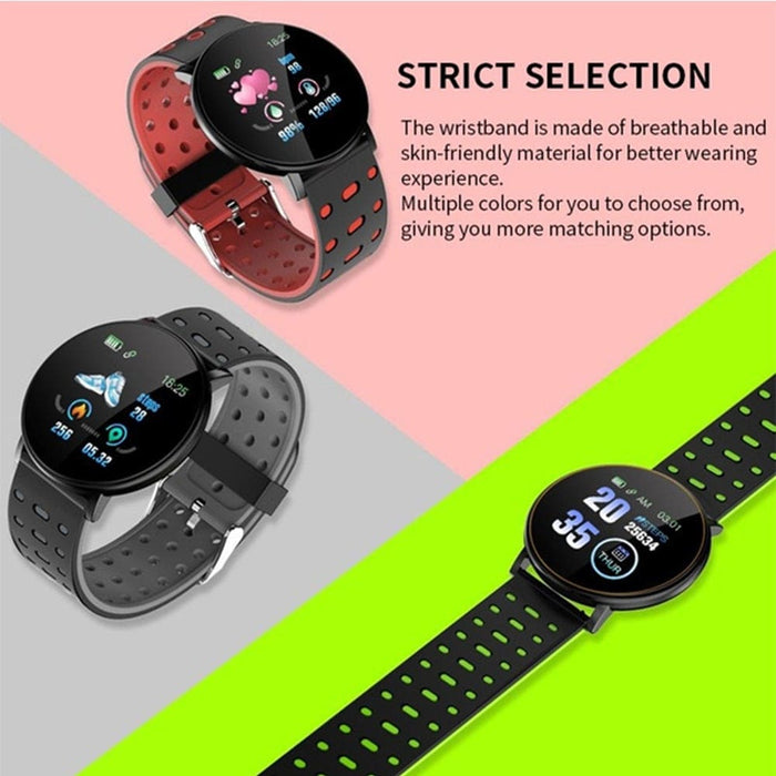 Vibe Geeks Bluetooth Smartwatch Blood Pressure Monitor