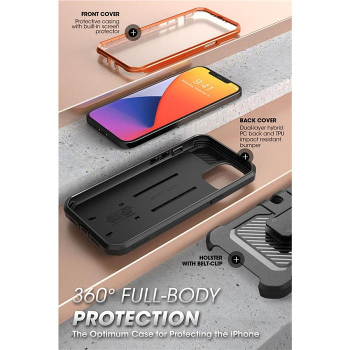 Full-body Rugged Holster Cover For Iphone 12 Mini