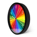 Bright Rainbow Ray Colorful Printed Wall Clock Color Wheel