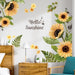 Brup Beautiful Sunflowers Botanical Wall Stickers