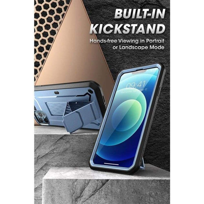 Built-in Screen Protector & Kickstand Rugged Cover