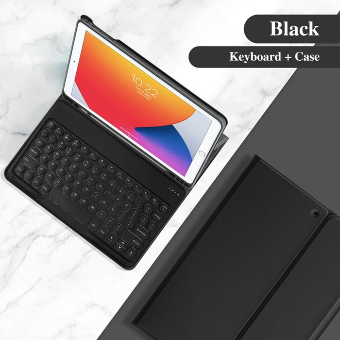 Built-in Storage Pen Tray Ipad Case With Keyboard & Mouse