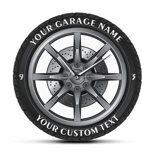 Car Service Repair Garage Owner Tire Wheel Custom Auto Wall