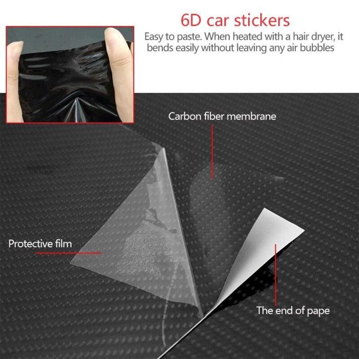Car Sticker Carbon Fiber Vinyl High Glossy Wrap Film 6d