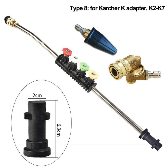 Car Washer Metal Jet Water Spray Lance Wand Nozzle For