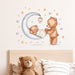 Cartoon Bear Mom And Baby On The Cradle Wall Stickers