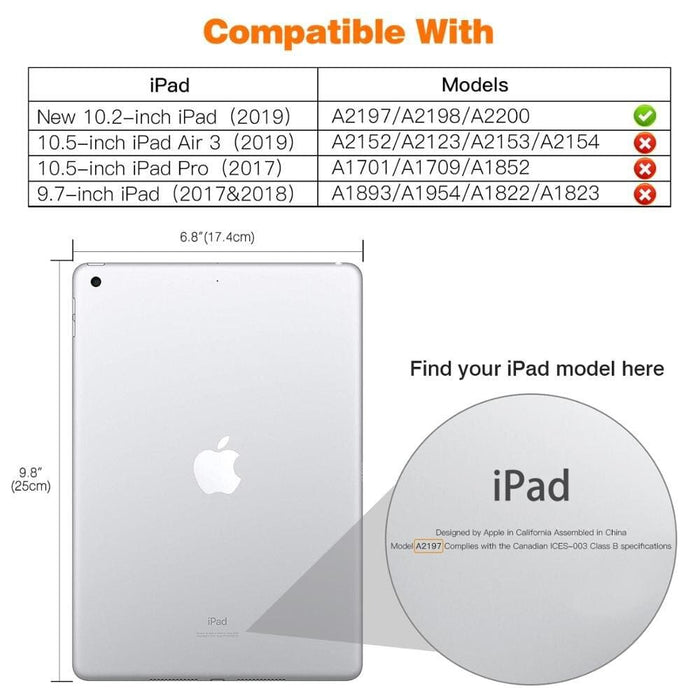 Case for 2019 new Ipad 10.2,frosted Transparent Slim Hard 