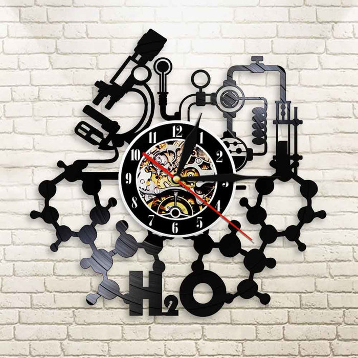 Chemistry Experiments Led Vinyl Record Wall Clock Science
