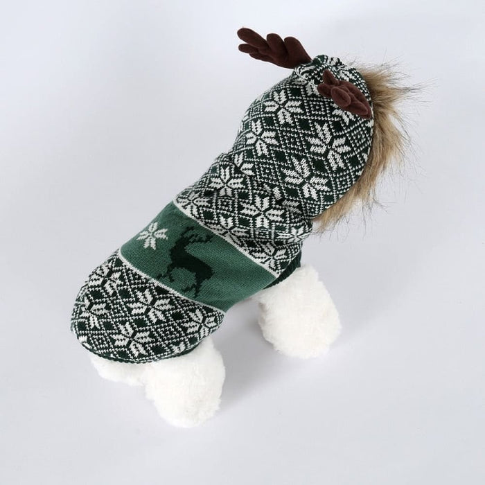 Christmas Sweater Hoodie For Puppy