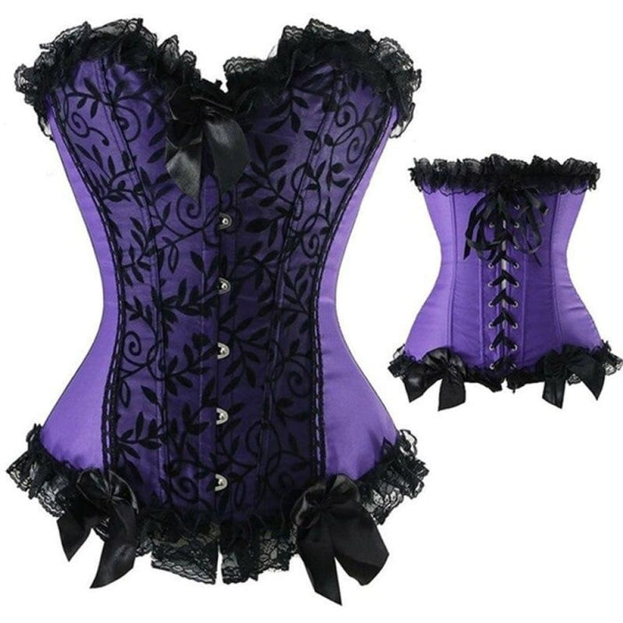 Christmas Womens Steampunk Gothic Corset Bustier Steel Boned