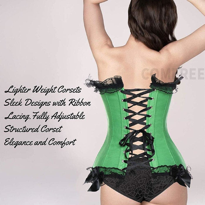 Christmas Womens Steampunk Gothic Corset Bustier Steel Boned