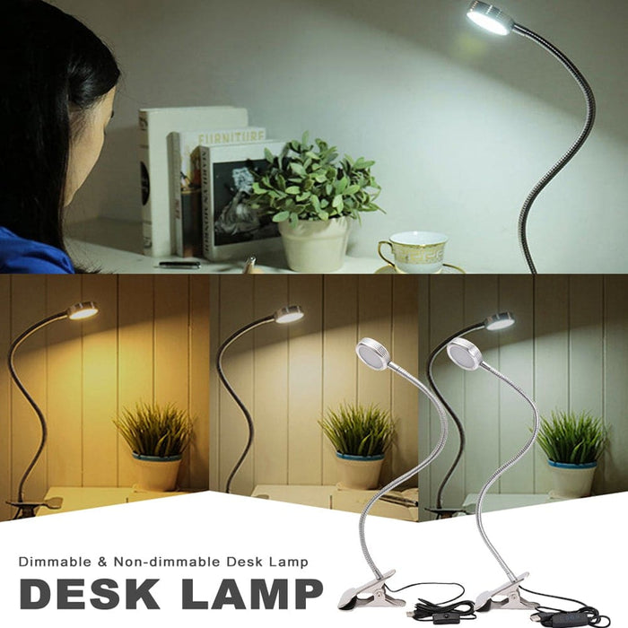 Clamp-on Usb Interface Led Light Task And Reading Lamp