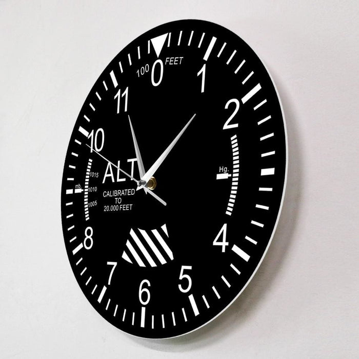 Classic Altimeter Round Wall Clock Modern Instrument Style